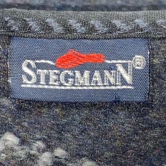 STEGMANN Wo Size 9 (measures 11” )Black and Gray  WOOL Slip-On CLOG/Slippers - Picture 3 of 12